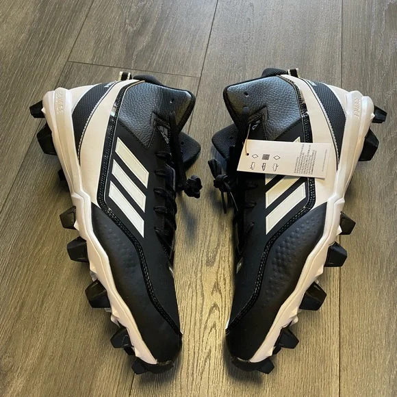adidas | Shoes | Adidas Icon 7 Mid Md Baseball Cleats Black White S23922  Mens Size 3 New | Poshmark
